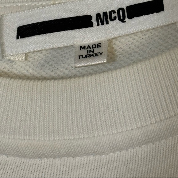 McQ by Alexander McQueen Pullover Sweatshirt M White - Picture 3 of 6
